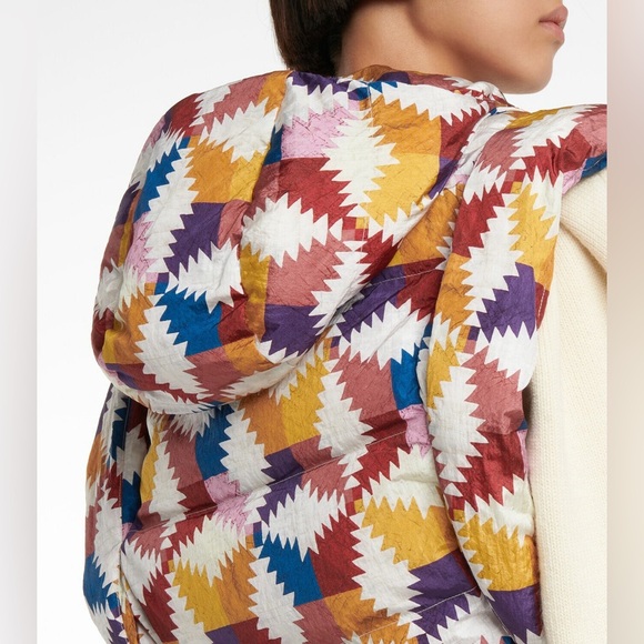 Isabel Marant Rare Multicolor Hoodia Cropped Puffer Vest Hooded Women’s One Size - Picture 7 of 16